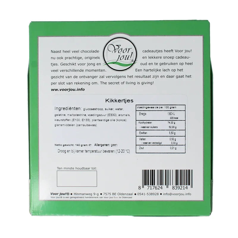 Voor Jou! Heel veel opkikkertjes 140 Gram