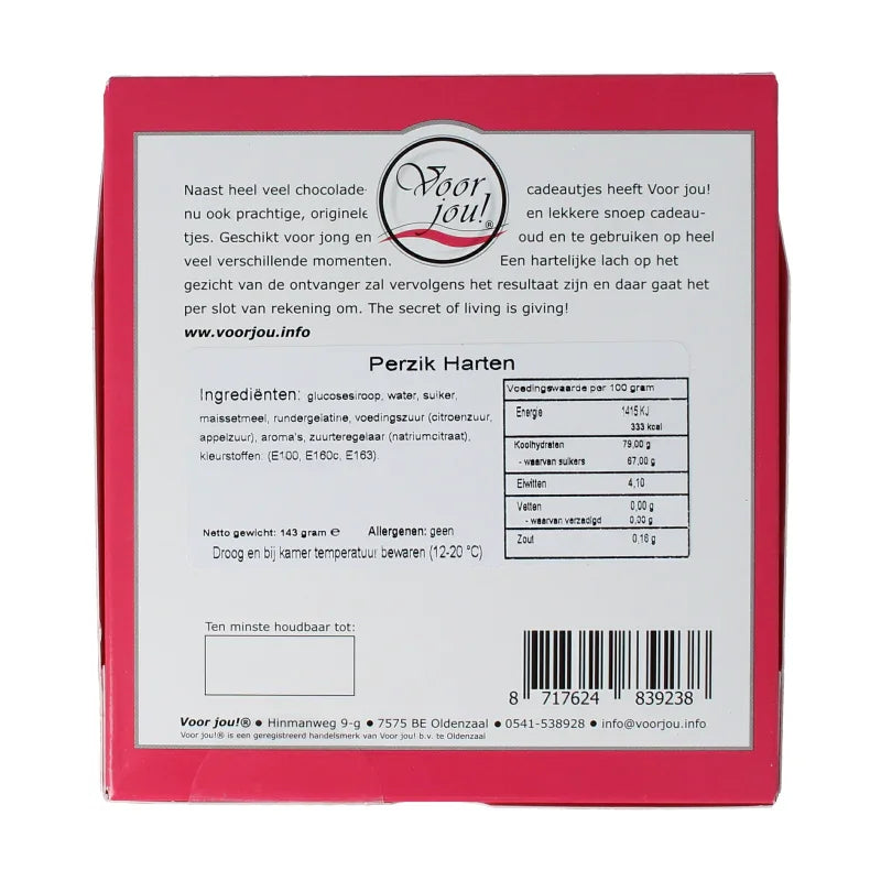 Voor Jou! Veel liefs XXX 143 Gram