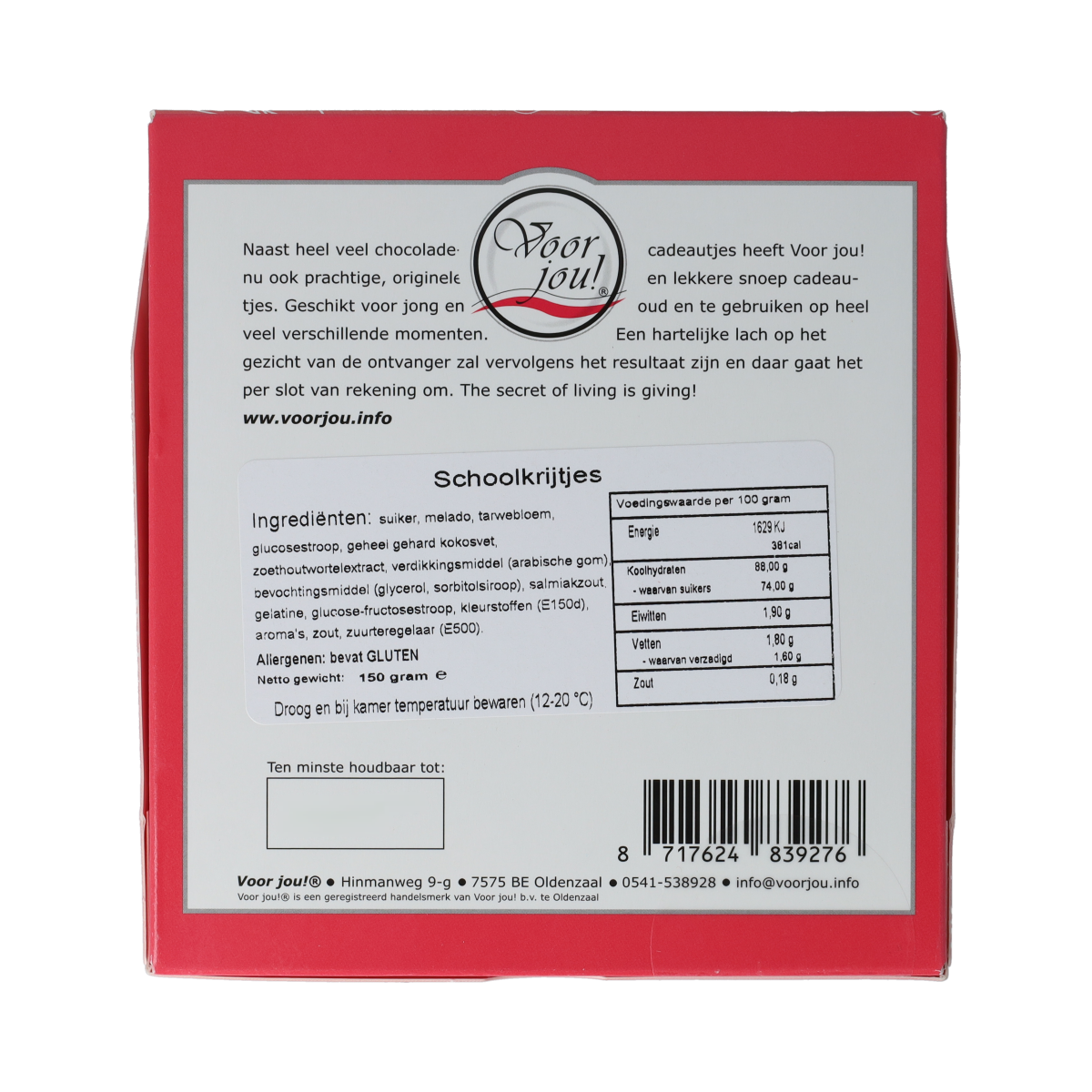 Voor Jou! Tablet het zit d'rop, bedankt juf 150.00 Gram