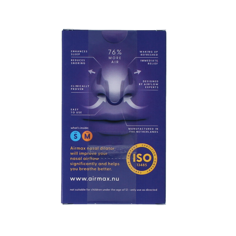 Airmax Snurkers 1x maat S 1x maat M 2 Stuks