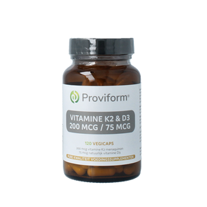 Proviform Vitamin K2 200mcg & D3 75mcg 120 Vegetarian capsules