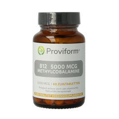 Proviform Vitamine B12 5000mcg methylcobalamine 60 Zuigtabletten