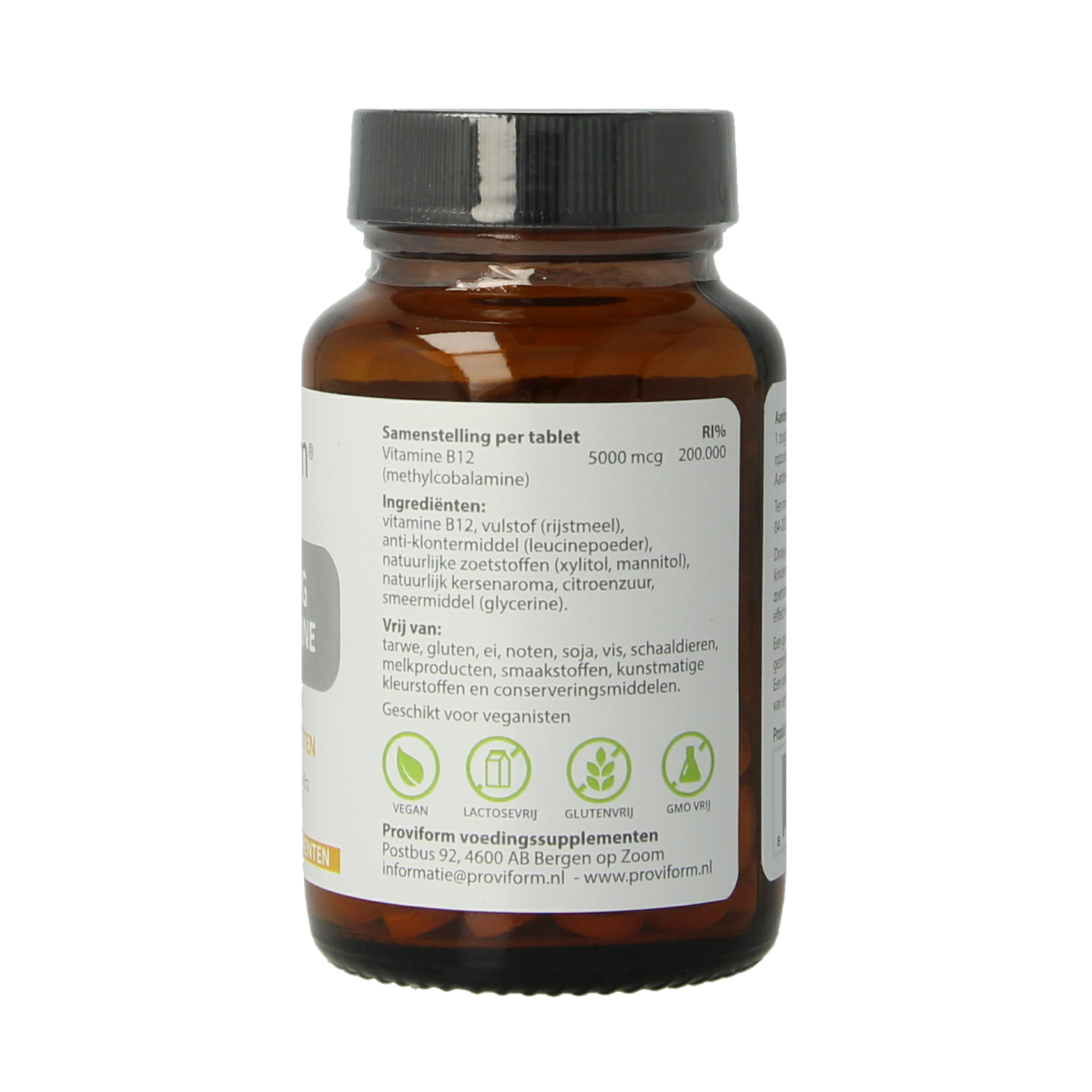 Proviform Vitamine B12 5000mcg methylcobalamine 60.00 Zuigtabletten