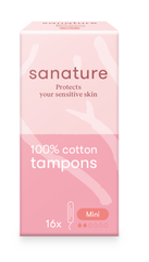 Sanature Tampons mini 16 Stuks