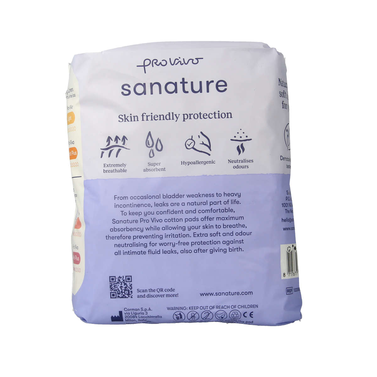 Sanature Pro vivo incontinentie normaal katoen 12.00 Stuks
