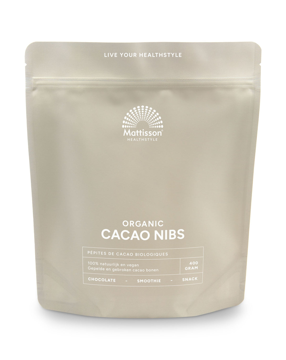 Mattisson Cacao nibs raw bio 400 Gram