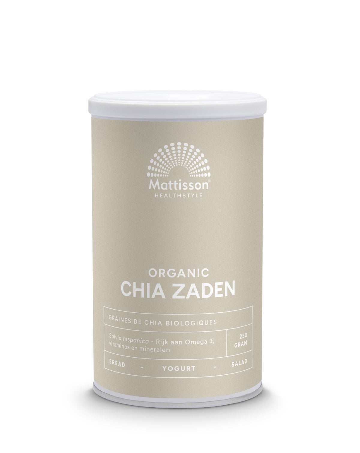 Mattisson Absolute chia zaad raw bio 250.00 Gram