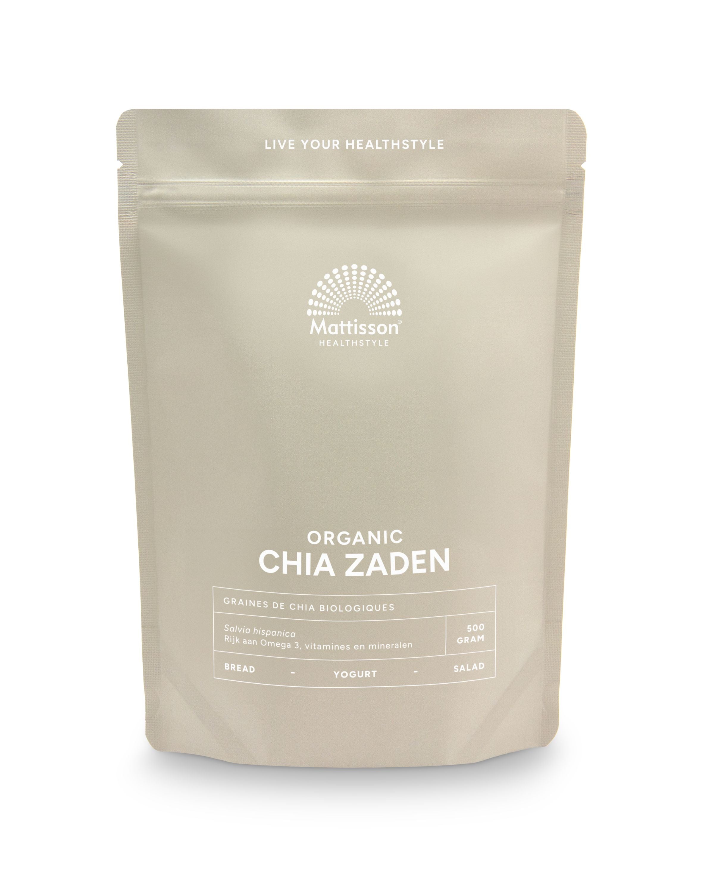 Mattisson Absolute chia zaad raw bio 500 Gram