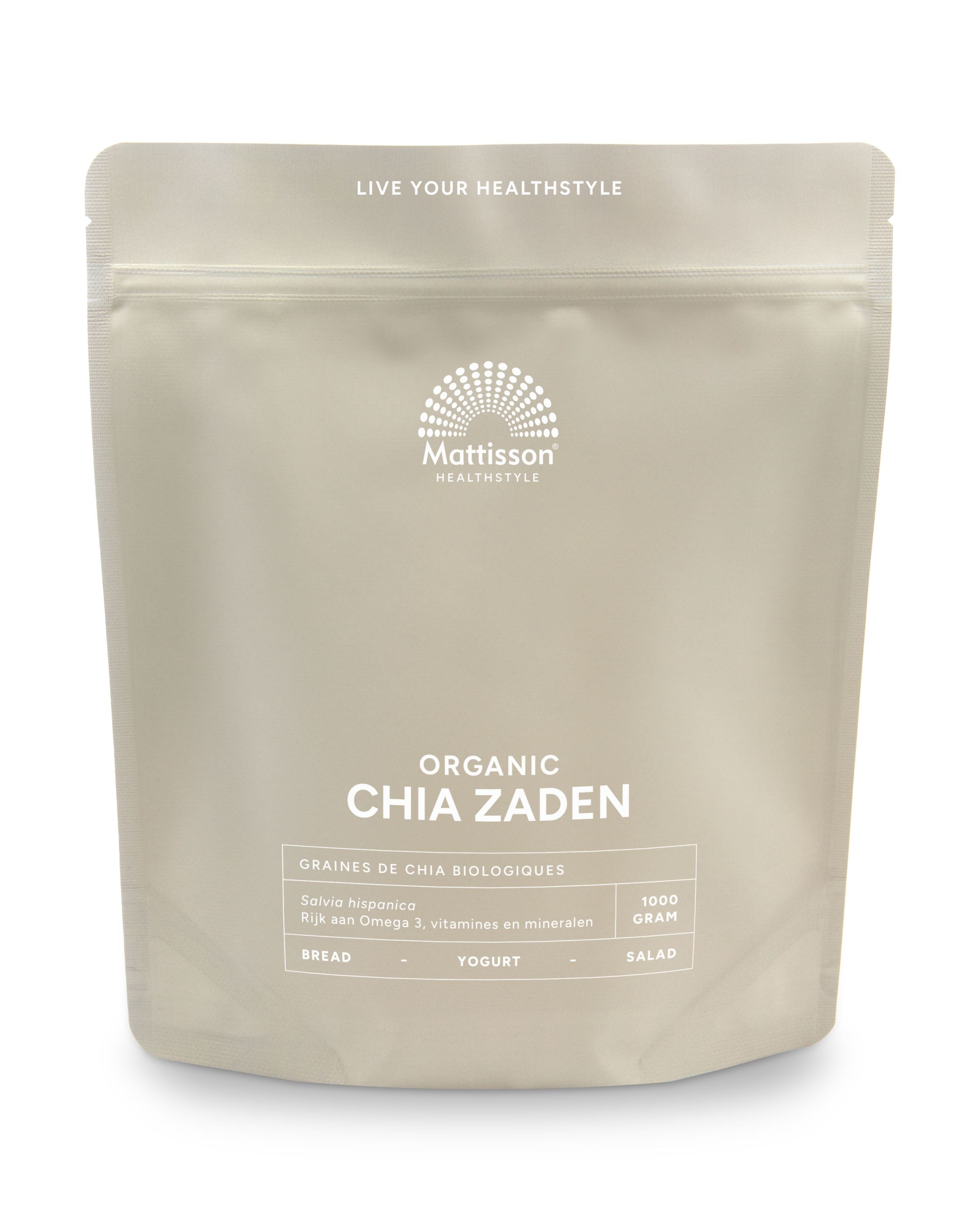 Mattisson Absolute chia zaad raw bio 1 Kilogram