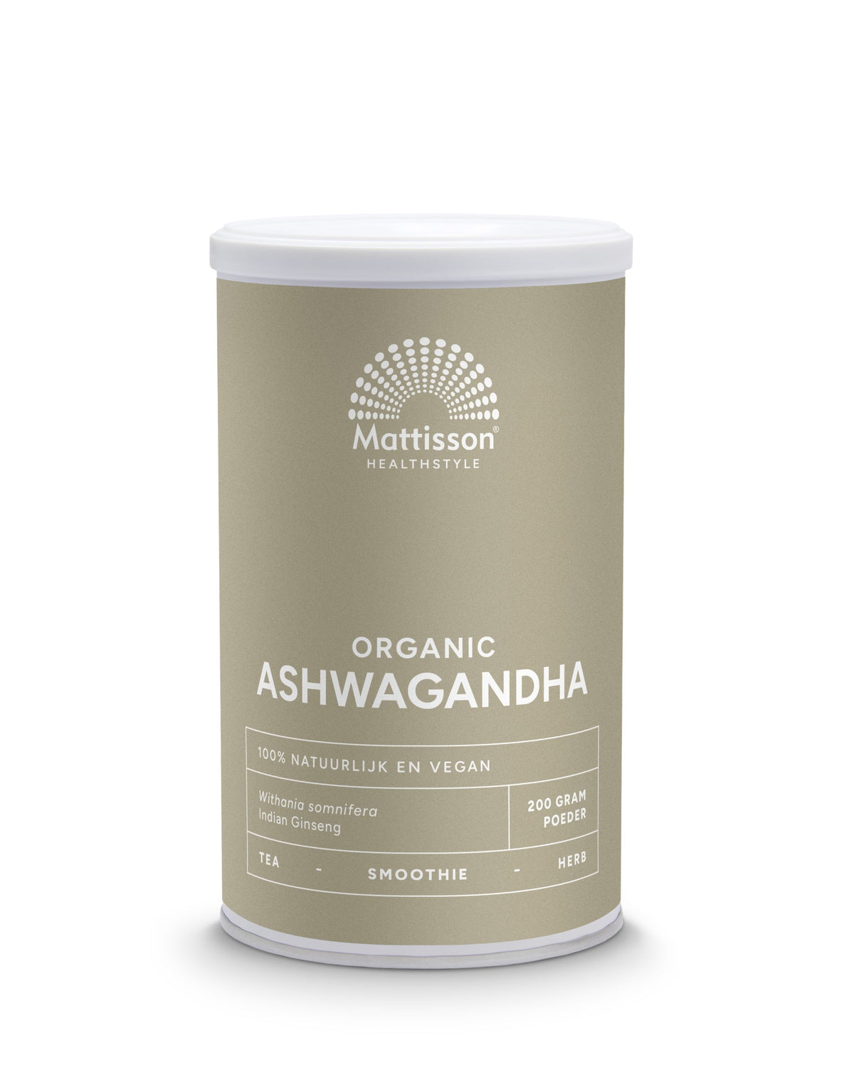 Mattisson Ashwagandha poeder withania somnifera bio 200 Gram