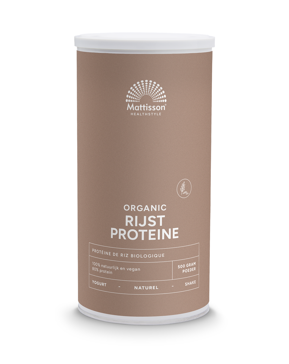 Mattisson Rijst proteine naturel vegan 80% bio 500 Gram