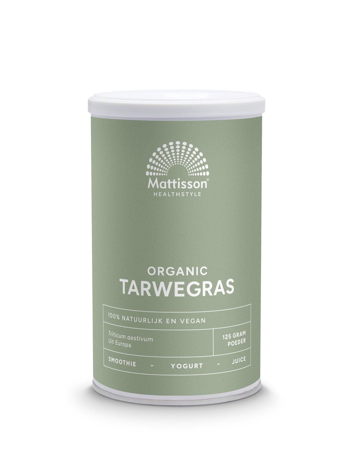 Mattisson Tarwegras wheatgrass poeder raw bio 125 Gram