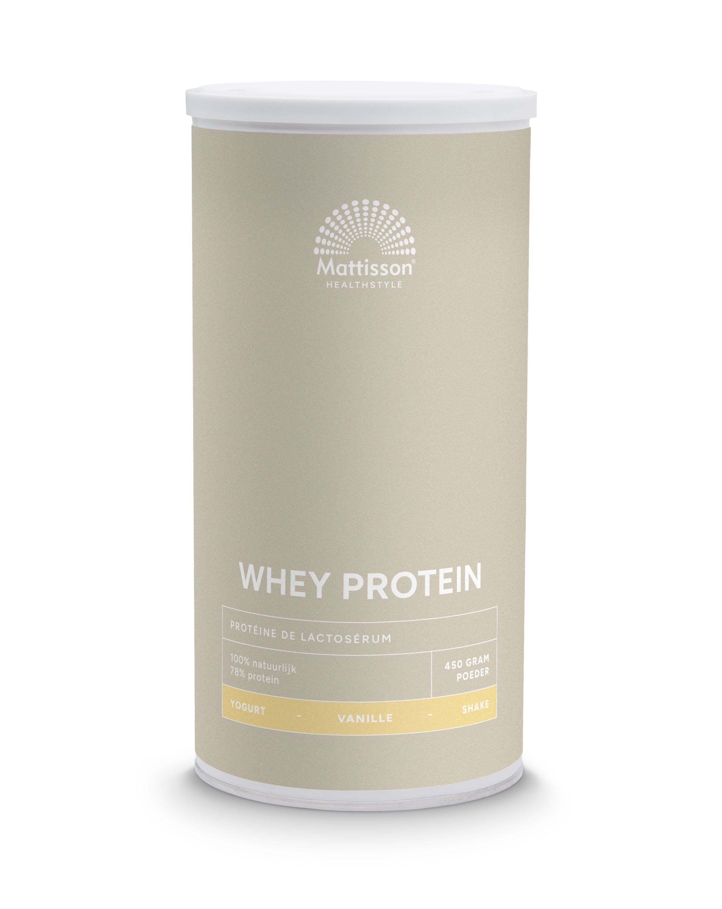 Mattisson Sport wei whey proteine concentraat vanille 450 Gram