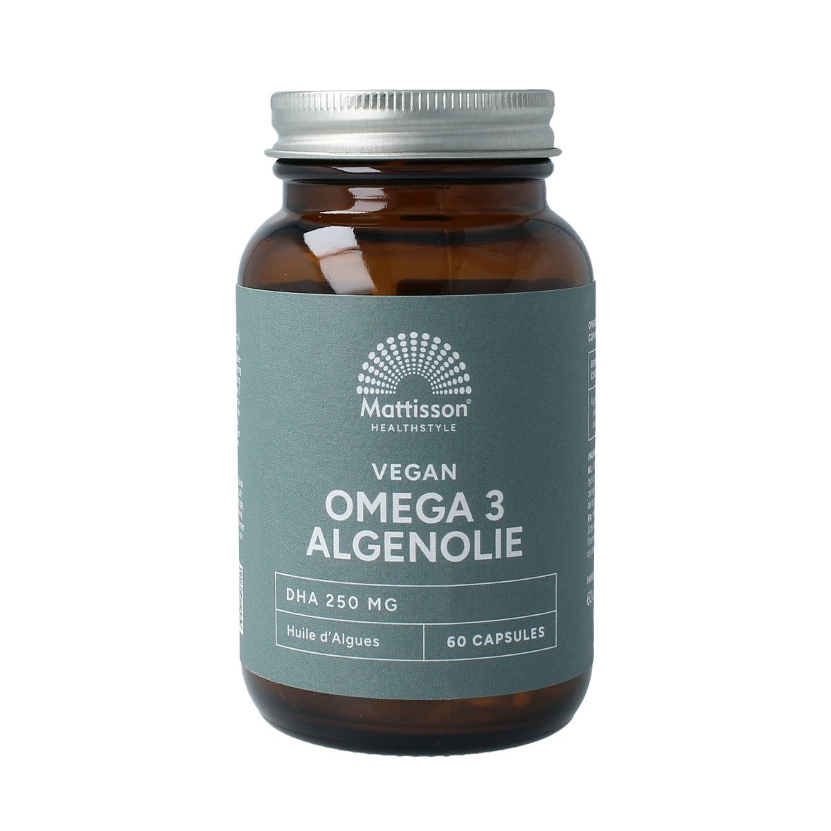 Mattisson Vegan omega-3 algenolie DHA 250mg 60.00 Vegetarische capsules