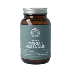 Mattisson Vegan omega-3 algenolie DHA 250mg 60.00 Vegetarische capsules