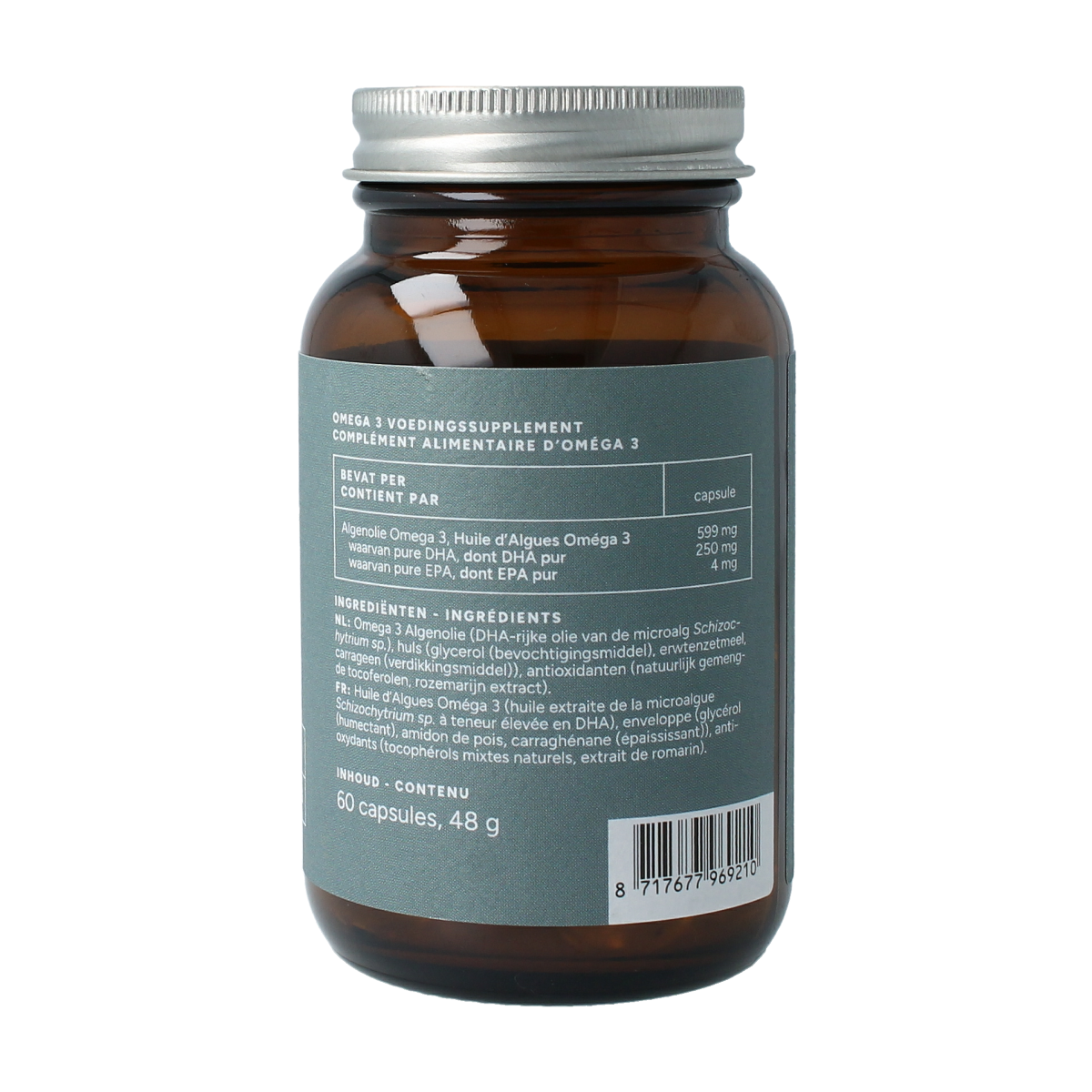 Mattisson Vegan omega-3 algenolie DHA 250mg 60.00 Vegetarische capsules