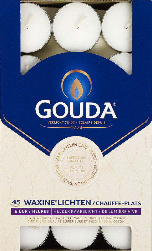 Gouda Waxinelicht 6 uur wit 45 Stuks