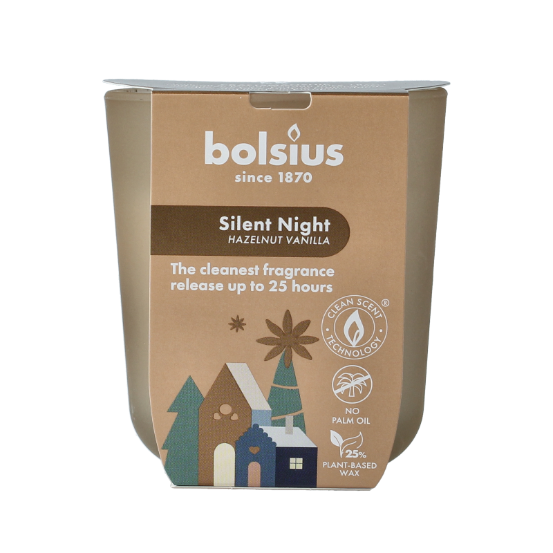 Bolsius Geurglas silent night hazelnut vanilla 1 Stuks