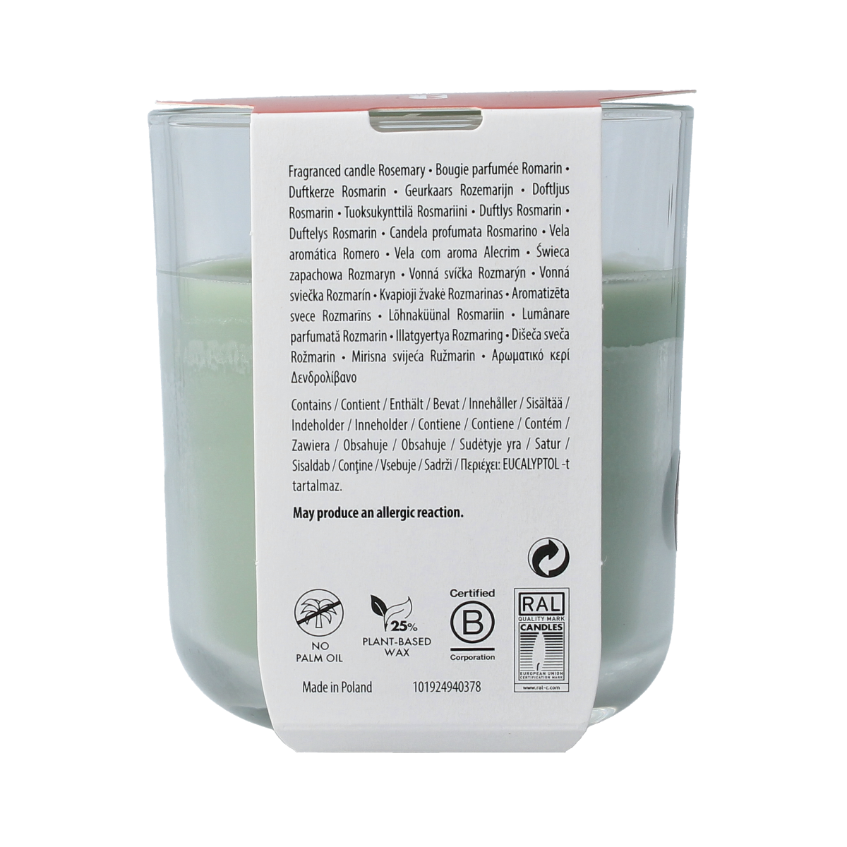 Bolsius Geurglas 97/85 true scents rosemary 1.00 Stuks