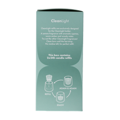 Bolsius Clean light cypress & amber navul 2 Stuks