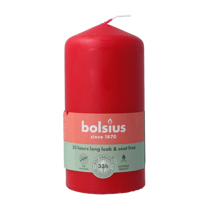 Bolsius Stompkaars 120-58 delicate red 1 Stuks