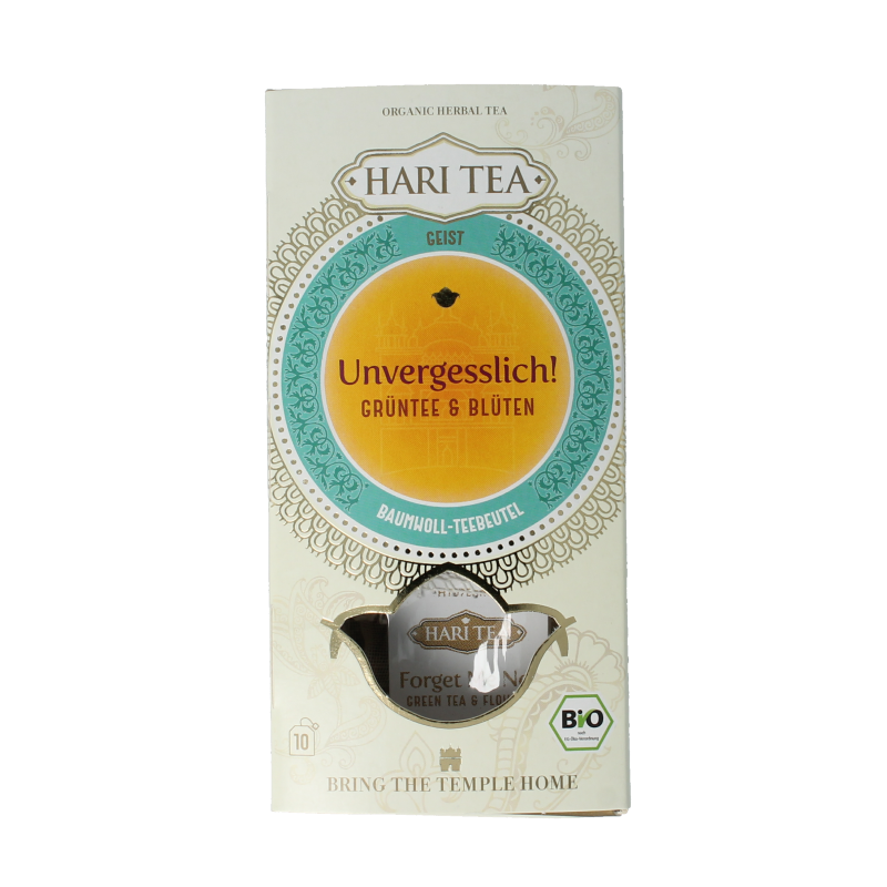 Hari Tea Green tea & flowers forget me not bio 10 Stuks