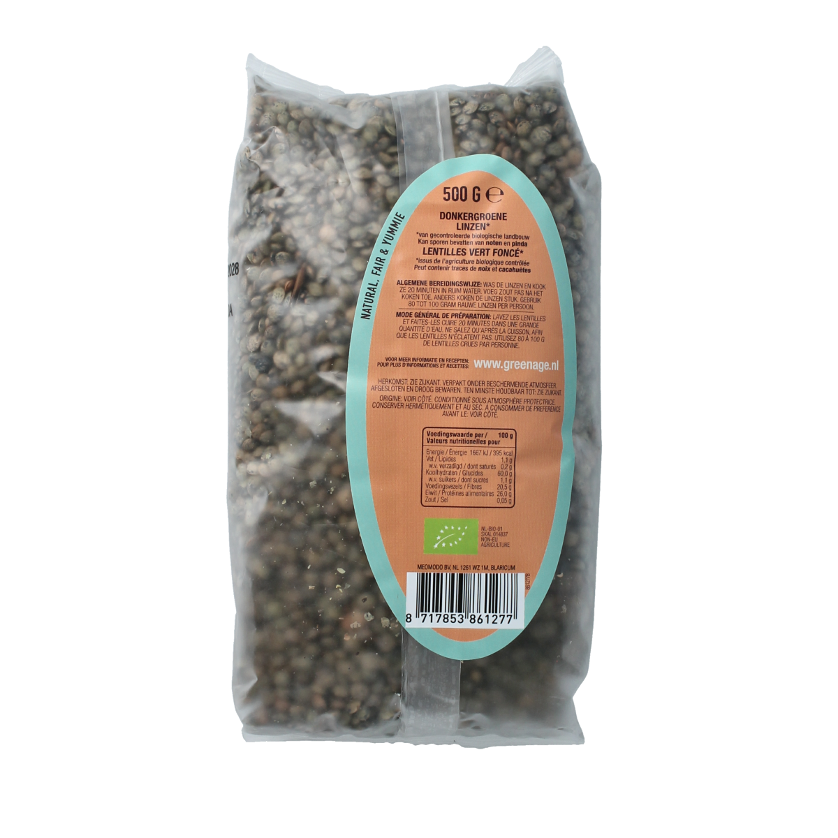 Greenage Franse linzen bio 500.00 Gram