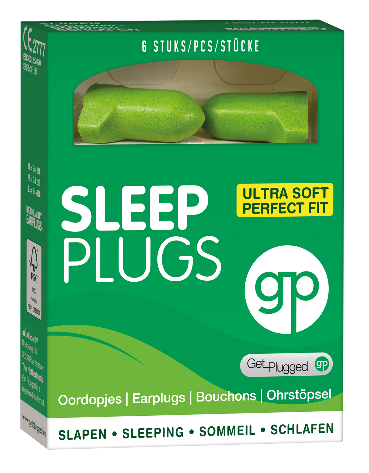 Get Plugged Sleep plugs oordopjes 3 Paar