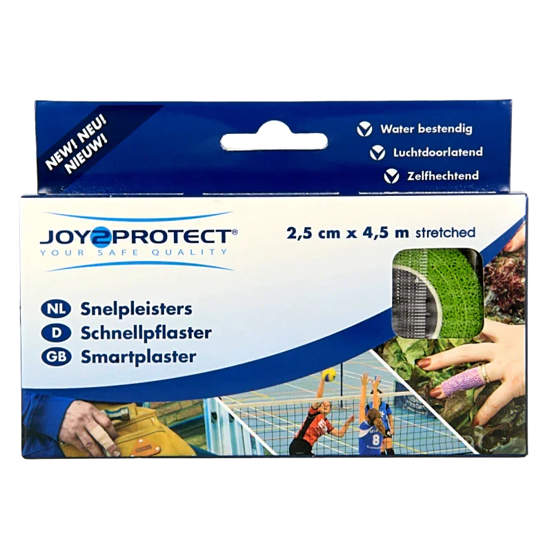 Joy2protect Snelpleisters groen 2.5cm x 4.5m 2 Rol