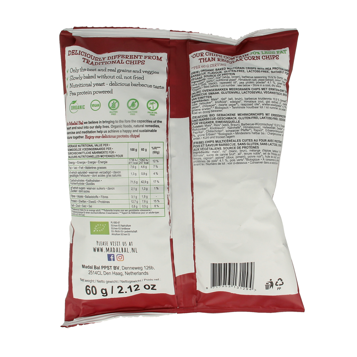 Madal Bal Protein chips bbq bio 60.00 Gram