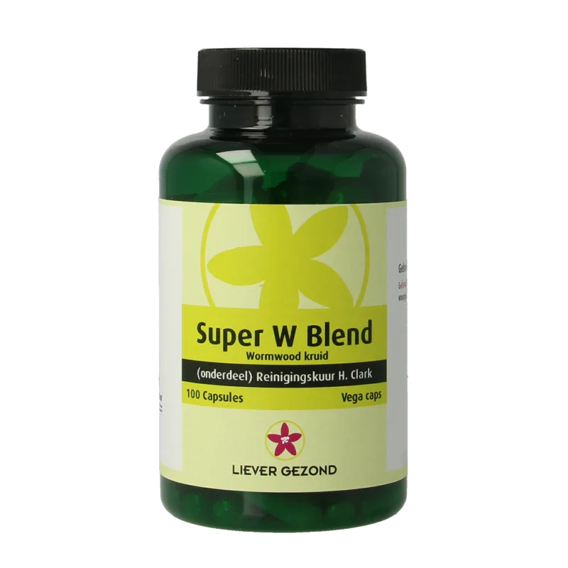 Liever Gezond Super W blend wormwood kruiden 100 Vegetarische capsules
