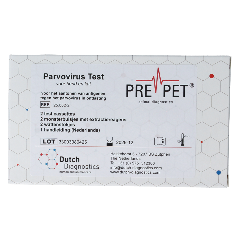 Testjezelf.nu Parvo virus test kat/hond 2 Stuks