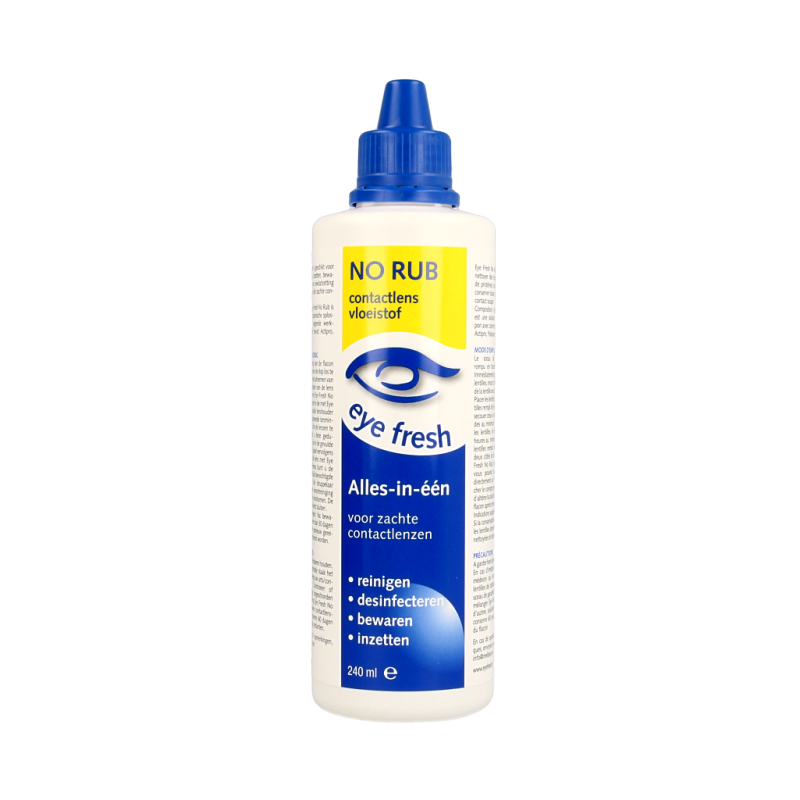 Eyefresh No rub alles-in-1 vloeistof zachte lenzen 240 Milliliter