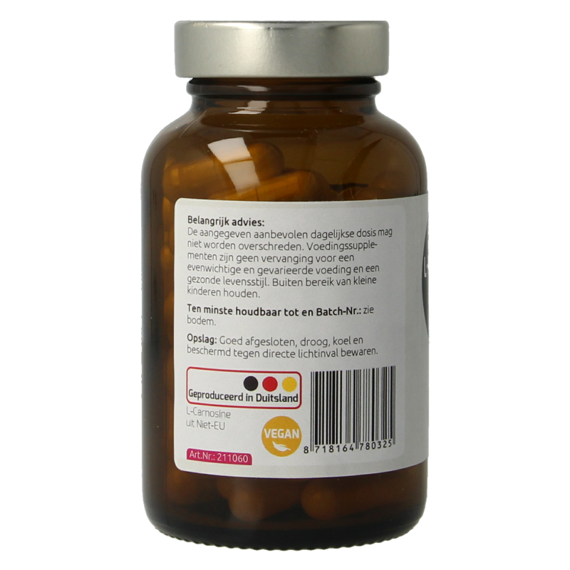 Hanoju L-Carnosine 400mg 60 Vegetarische capsules