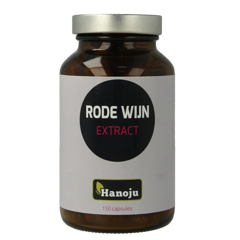 Hanoju Rode wijn extract 250mg 150 Vegetarische capsules