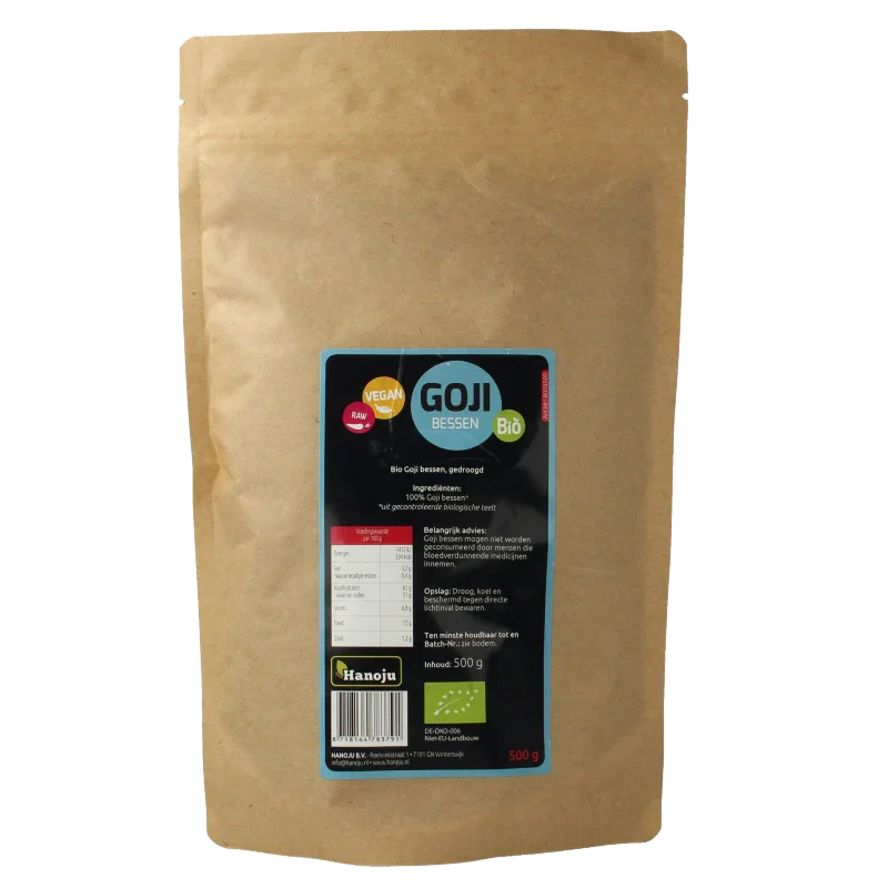Hanoju Goji bessen zongedroogd bio 500 Gram