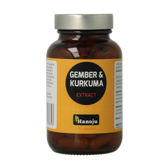 Hanoju Gember & kurkuma extract 90.00 Vegetarische capsules
