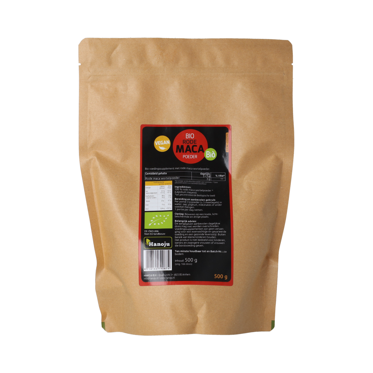 Hanoju Bio rode maca poeder 500.00 Gram