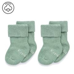KipKep Blijf baby sokjes newborn/ prematuur pale green 1 Paar