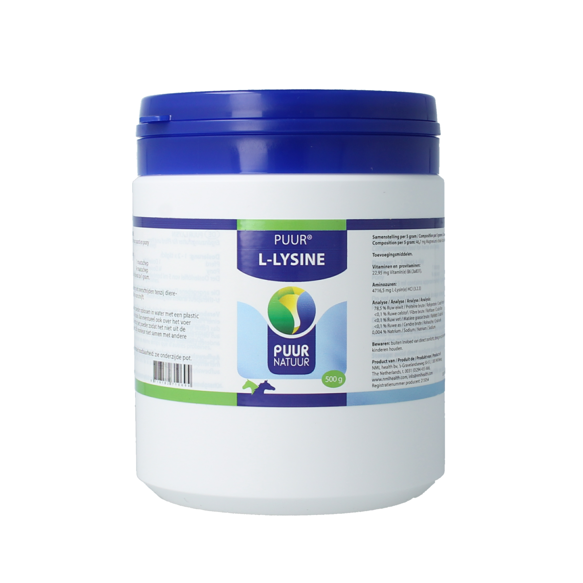 Puur L Lysine paard en pony 500.00 Gram