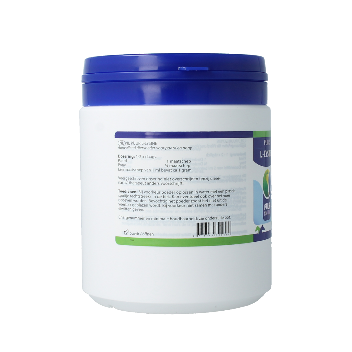 Puur L Lysine paard en pony 500.00 Gram