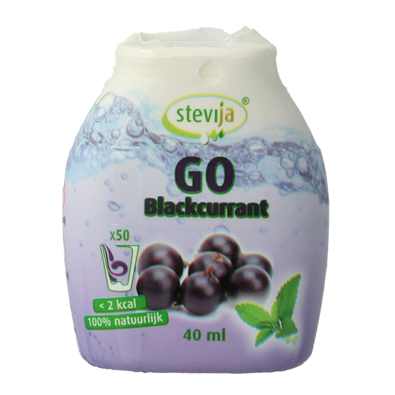 SteviJa Stevia limonadesiroop go blackcurrant 40 Milliliter