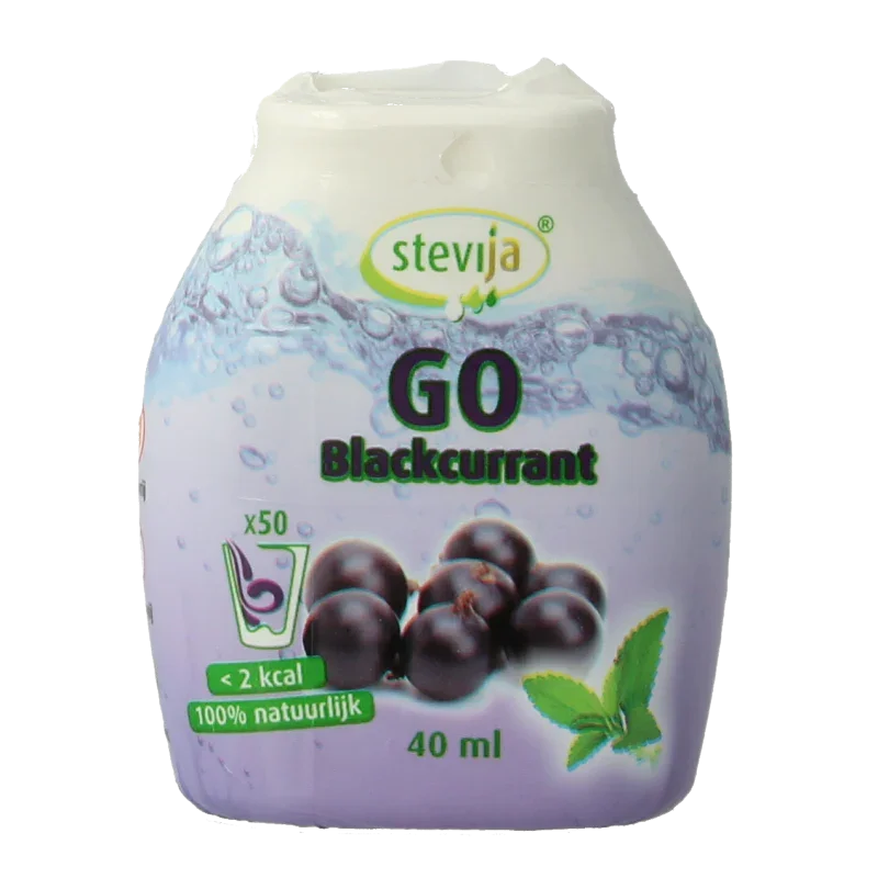 SteviJa Stevia limonadesiroop go blackcurrant 40 Milliliter