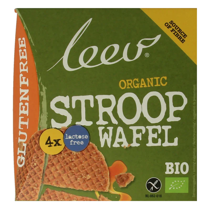 Leev Stroopwafel caramel glutenvrij bio 120 Gram