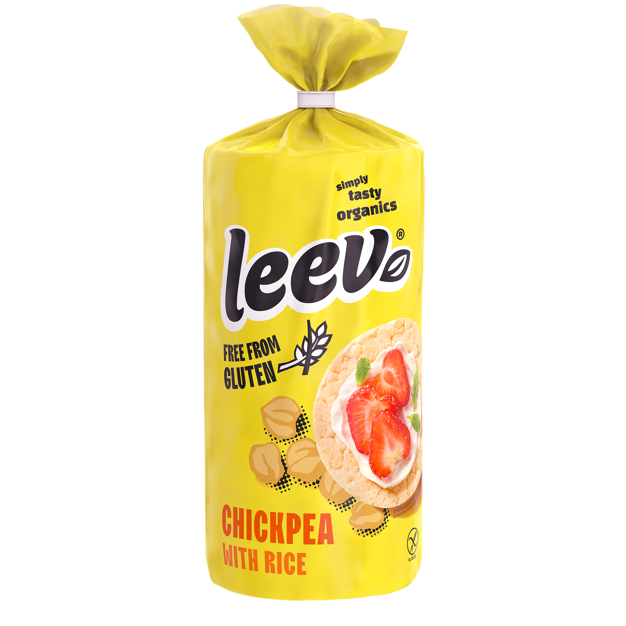 Leev Kikkererwten wafels glutenvrij bio 100.00 Gram