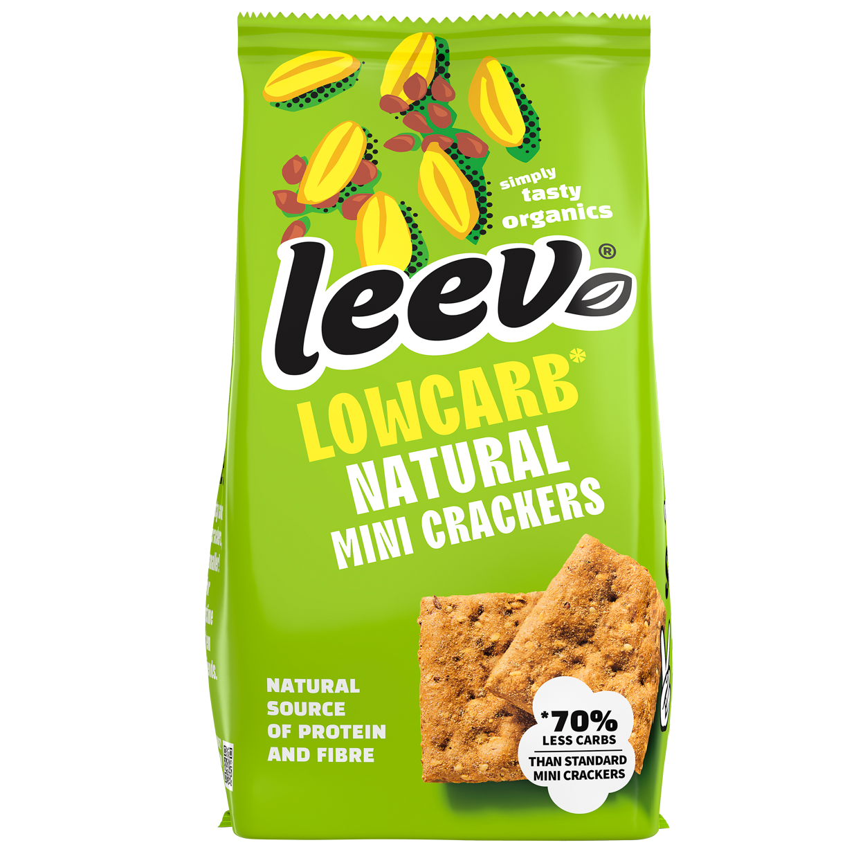 Leev Lowcarb mini crackers natural bio 85 Gram