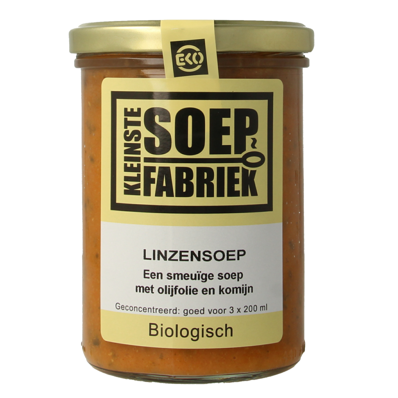 Kleinstesoepfabriek Linzensoep bio 400 Milliliter