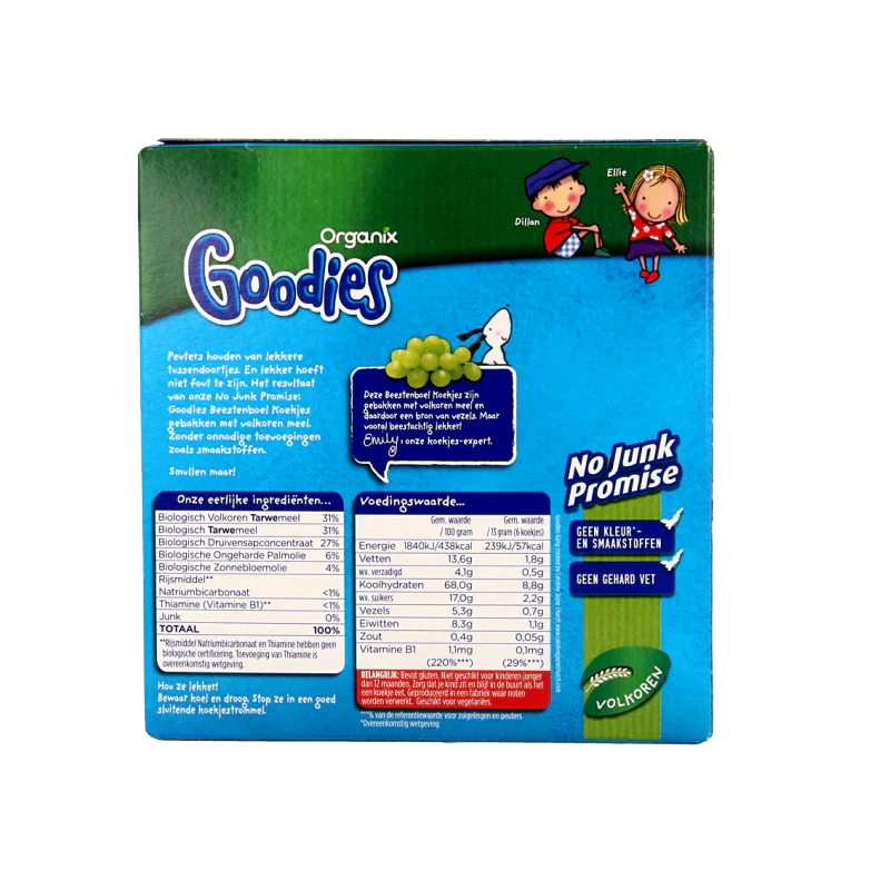 Organix Goodies Boerderijdieren koekjes 1+jr bio 100 Gram