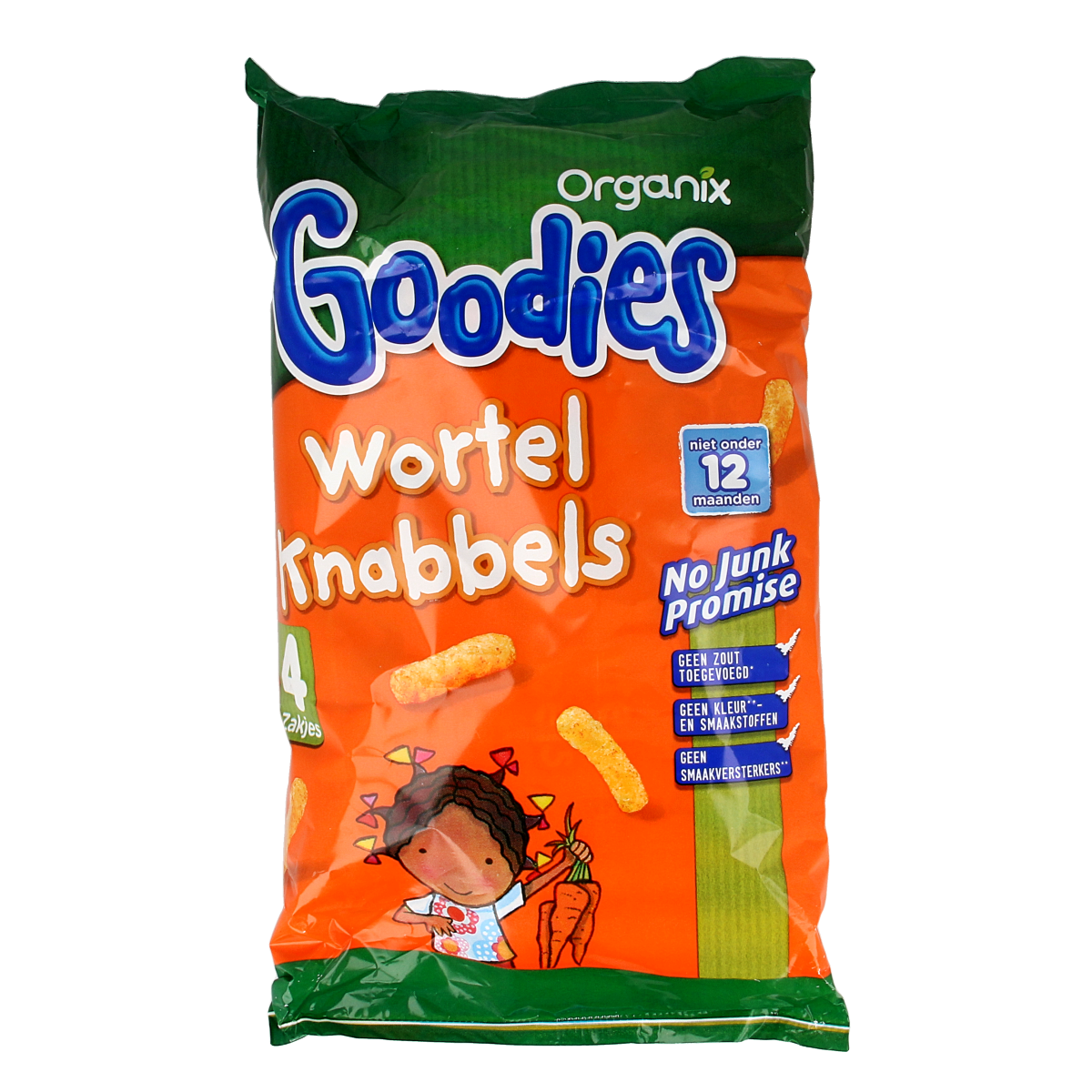 Organix Goodies Mais knabbels met wortel 10+M bio 60.00 Gram