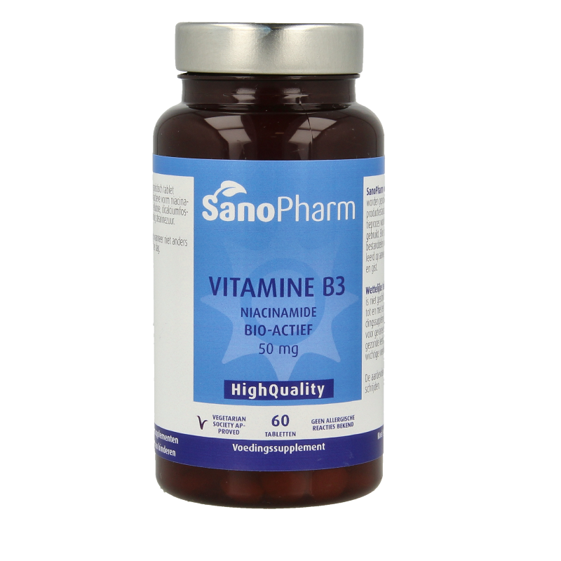 SanoPharm Vitamine B3 niacinamide 50mg 60 Tabletten